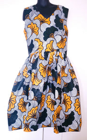 African Print Girl's  Wedding Flowers Dress Tossoko Clothing