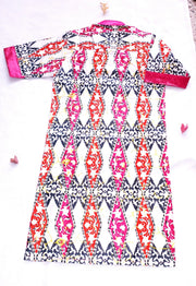 Girl's Pink African Print & Bazin Dress TossokoClothing