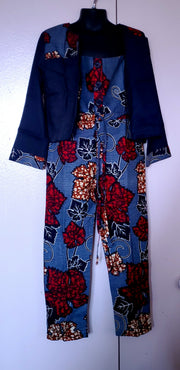 African Print Girl's Jumpsuit  Set TossokoClothing