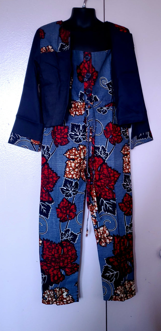 African Print Girl's Jumpsuit  Set TossokoClothing