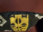 Mudcloth Pillow Cover Yellow Brown/ Black Size 16 x16 TossokoClothing