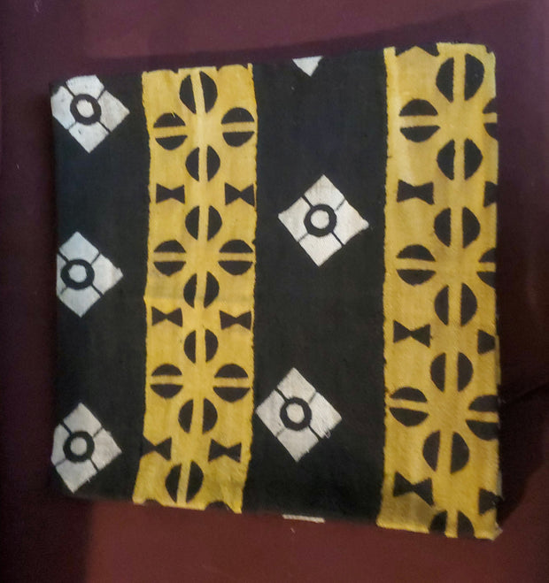 Mudcloth Pillow Cover Yellow Brown/ Black Size 16 x16 TossokoClothing