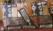 Bogo African Print Pillow Cover Multicolored  Brown TossokoClothing