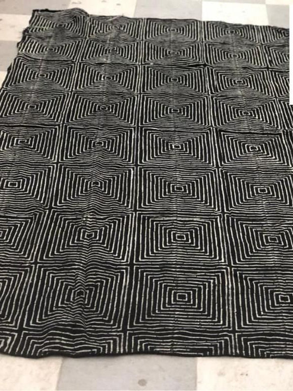 Black Mudcloth or Bogolan Fabric TossokoClothing