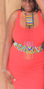 African Massai Beaded  Necklace TossokoClothing