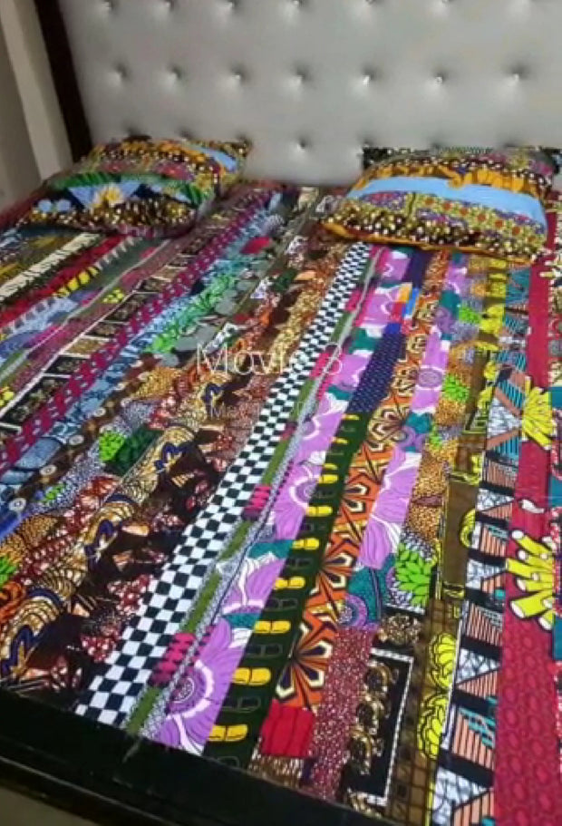 African Patchwork Duvet Cover Set-Ndiakhass Bedding TossokoClothing
