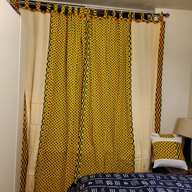 Colorful Bogo Print Curtains & Pillow Set TossokoClothing