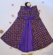 Girl's Purple Fit & Flared Dress TossokoClothing