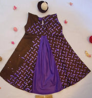 Girl's Purple Fit & Flared Dress TossokoClothing