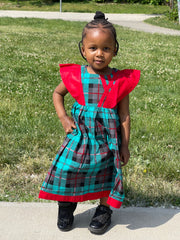 Girl's African Print Dress TossokoClothing