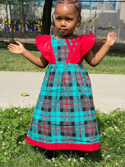 Girl's African Print Dress TossokoClothing