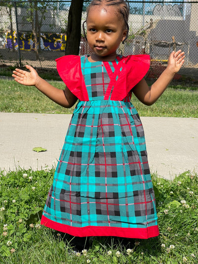 Girl's African Print Dress TossokoClothing
