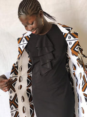 Bogolan Print Girl's Jacket TossokoClothing