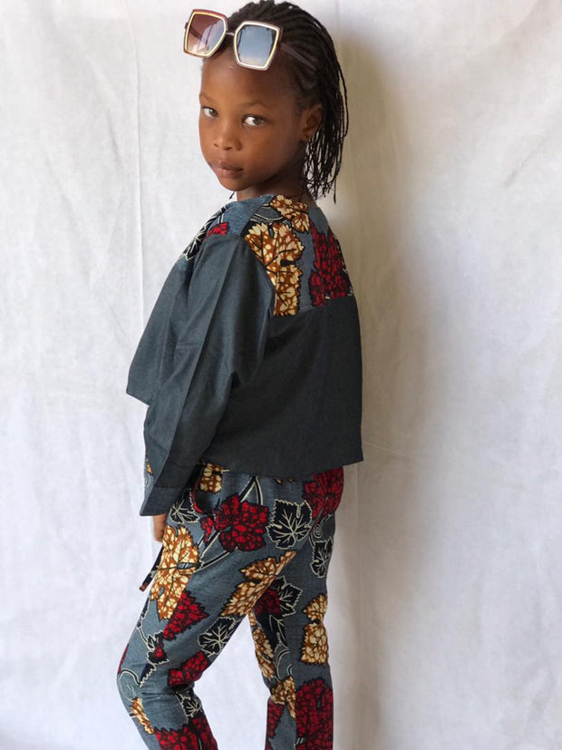 African Print Girl's Jumpsuit  Set TossokoClothing