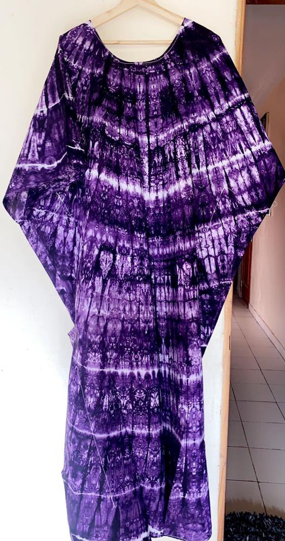 Multicolored Bassam  Boubou Dress -Model Lines TossokoClothing