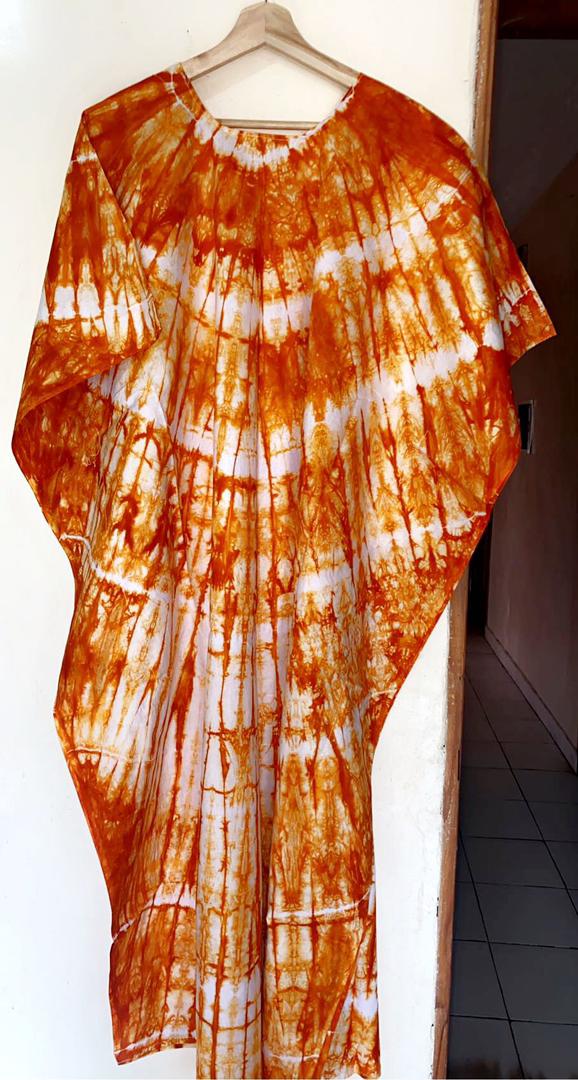 Multicolored Bassam  Boubou Dress -Model Lines TossokoClothing