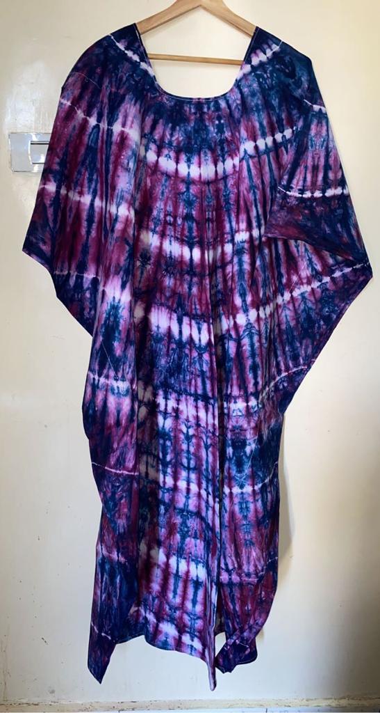 Multicolored Bassam  Boubou Dress -Model Lines TossokoClothing