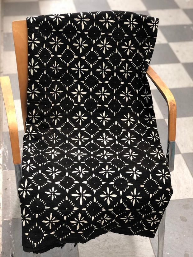 Black Mudcloth or Bogolan Fabric TossokoClothing