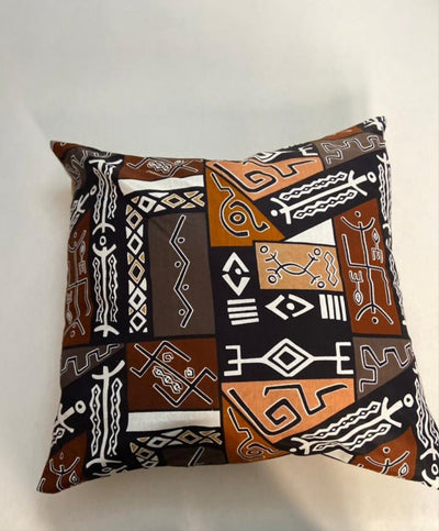 Bogo African Print Pillow Cover Multicolored  Brown TossokoClothing