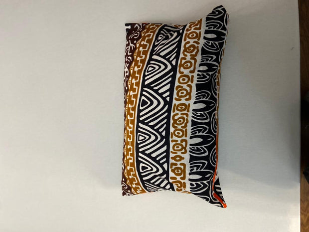 Safari African Print Pillow Cover Brown Red TossokoClothing