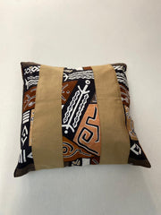 Bogo African Print Pillow Cover Multicolored  Brown TossokoClothing