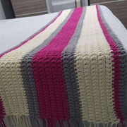 Handmade Cotton knit Bed Runner & Cushion Set Size Queen /King TossokoClothing