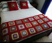Handmade Cotton knit Bed Runner & Cushion Set Size Queen /King TossokoClothing
