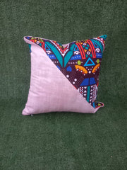 Ndebele Bogolan African Print Multicolored  Pillow Covers TossokoClothing