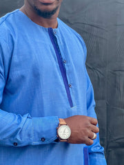 ClassicMen Blue Long Sleeves Shirt TossokoClothing