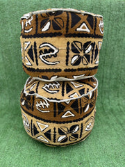 Jambar Handmade Round Mudcloth Pouff TossokoClothing