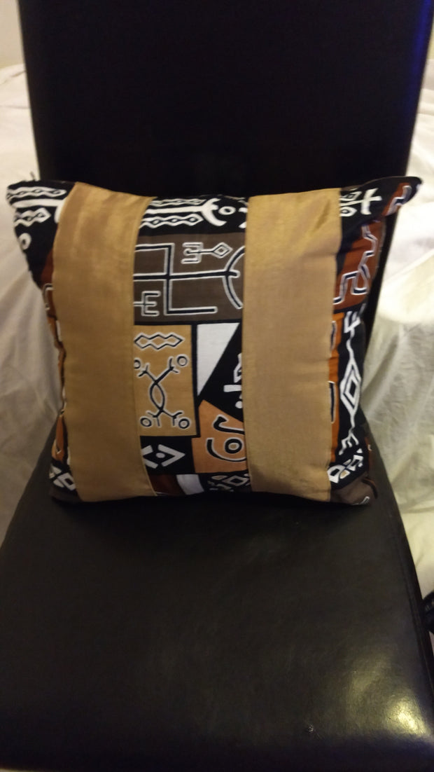 Bogo African Print Pillow Cover Multicolored  Brown TossokoClothing