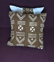 Mudcloth Pillow Cover Patchwork Brown/Black/White TossokoClothing