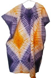 Multicolored Bassam  Boubou Dress -Model Thins TossokoClothing