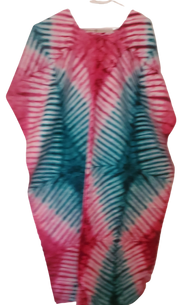 Multicolored Bassam  Boubou Dress -Model Thins TossokoClothing