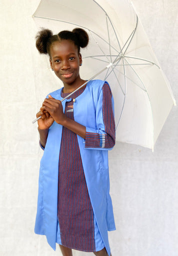 Handwoven Girl's Set Dress & Jacket Tossoko Clothing