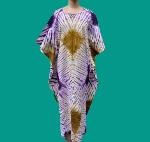 Multicolored Bassam  Boubou Dress -Model Thins TossokoClothing