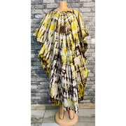 Multicolored Bassam  Boubou Dress -Model Lines TossokoClothing