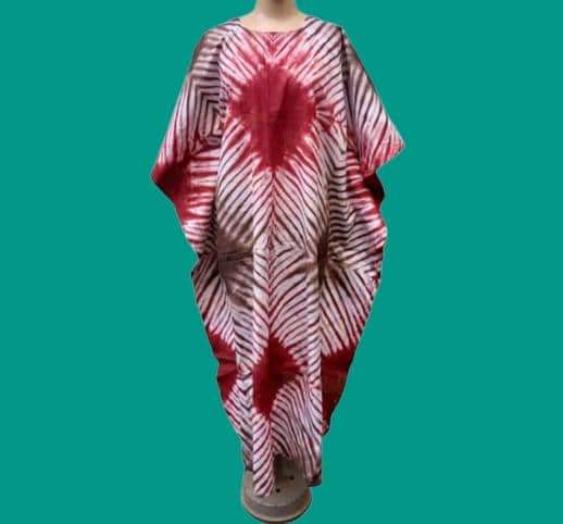 Multicolored Bassam  Boubou Dress -Model Thins TossokoClothing