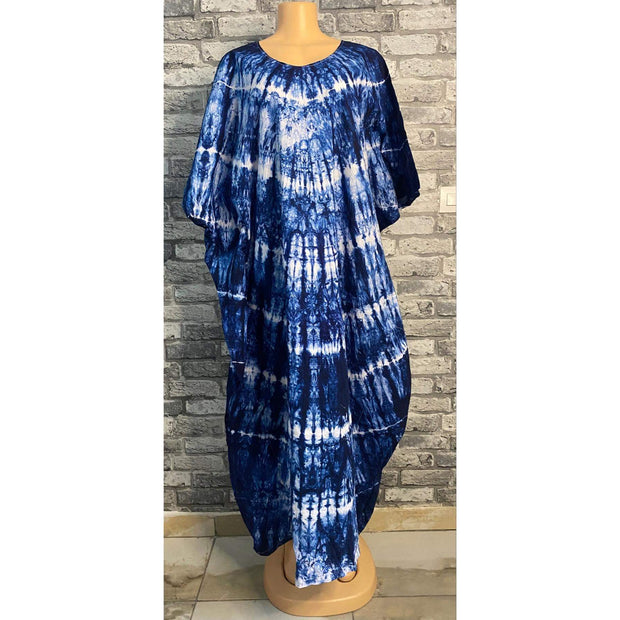 Multicolored Bassam  Boubou Dress -Model Lines TossokoClothing