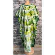 Multicolored Bassam  Boubou Dress -Model Lines TossokoClothing